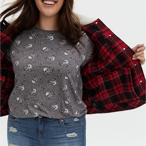 torrid Tops - Torrid Classic Fit Crew Tee Vintage Burnout